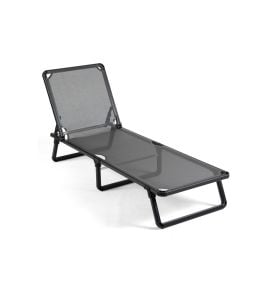 Alüminyum Katlanır Şezlong I Black in BLACK