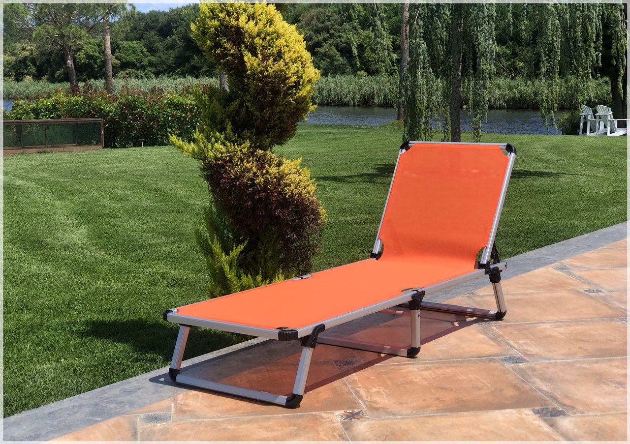 Alüminyum Katlanır Şezlong I ORANJ
