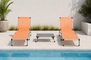 DUO Relax Set I 2 Adet Şezlong + Amigo Sehpa