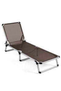Alüminyum Katlanır Şezlong I BROWN