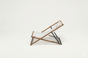 EASY Alüminyum Katlanır Şezlong I TEAK & White File