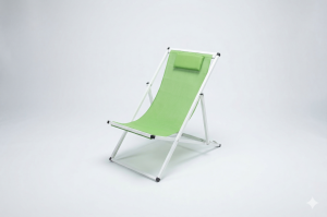 EASY Alüminyum Katlanır Şezlong I WHITE & Green File