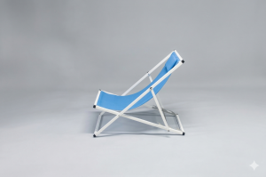 EASY Alüminyum Katlanır Şezlong I WHITE & Blue File