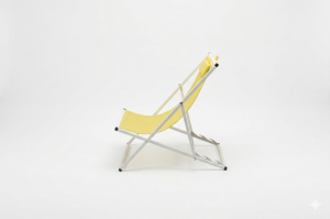 EASY Alüminyum Katlanır Şezlong I WHITE & Lemon File