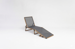 Alüminyum Katlanır Şezlong I TEAK & Antrasit File