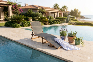 Alüminyum Katlanır Şezlong I TEAK & Antrasit File